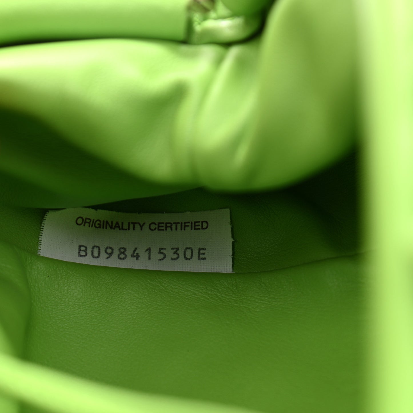 Butter Calfskin The Mini Pouch Acid Green