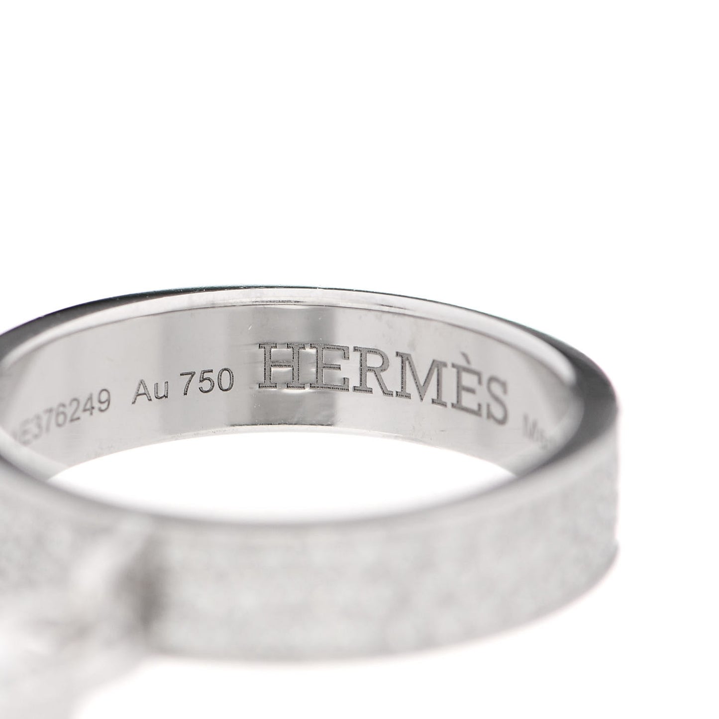 18K White Gold Diamond Kelly Clochette Double Ring 50 5.25