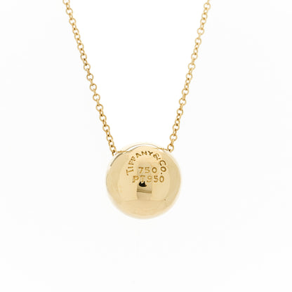 Tiffany 18K Yellow Gold Platinum Diamond Etoile Ball Pendant Necklace 6 of 6