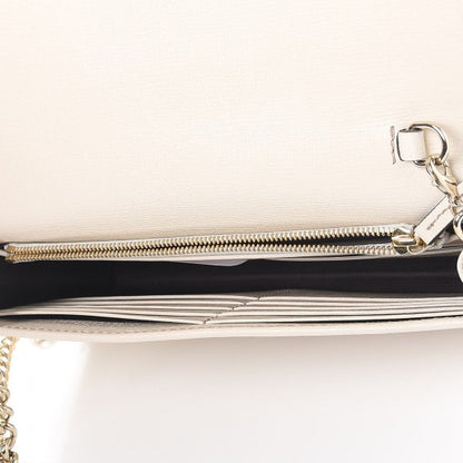 Gucci Textured Calfskin Medium Betty Chain Wallet White 5 of 8