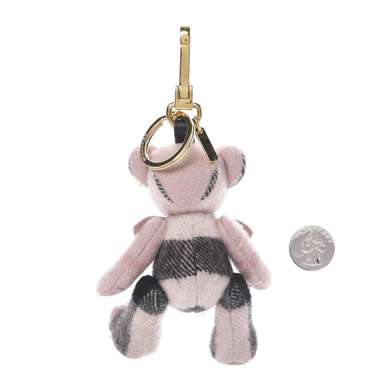 Burberry Cashmere House Check Thomas Bear Bag Charm Ash Rose 2 of 4