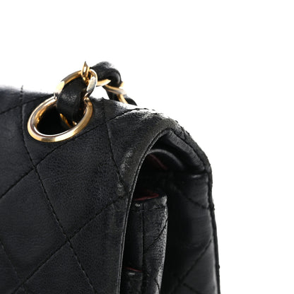 Chanel Lambskin Quilted Medium Double Flap Black 13 of 14