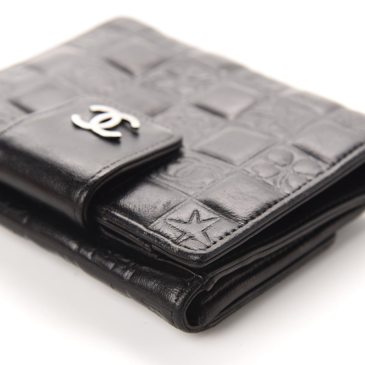 Chanel Lambskin Precious Symbols French Wallet Black 7 of 11