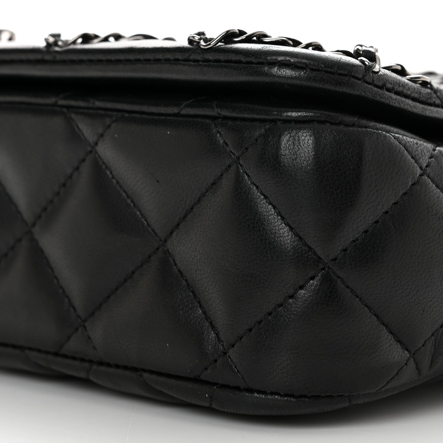 Chanel Lambskin Quilting Enchained Medium Flap Black 10 of 12