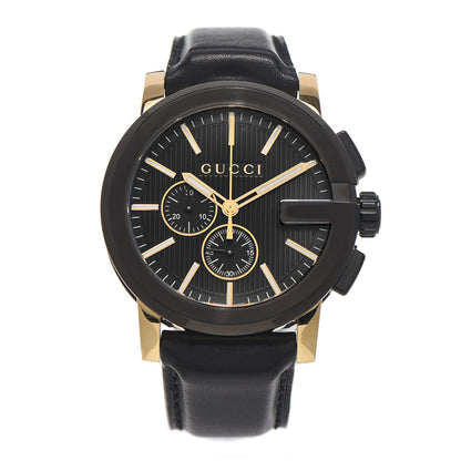 Gucci PVD Stainless Steel Calfskin 44mm G-Chrono Quartz Watch Black 1 of 5