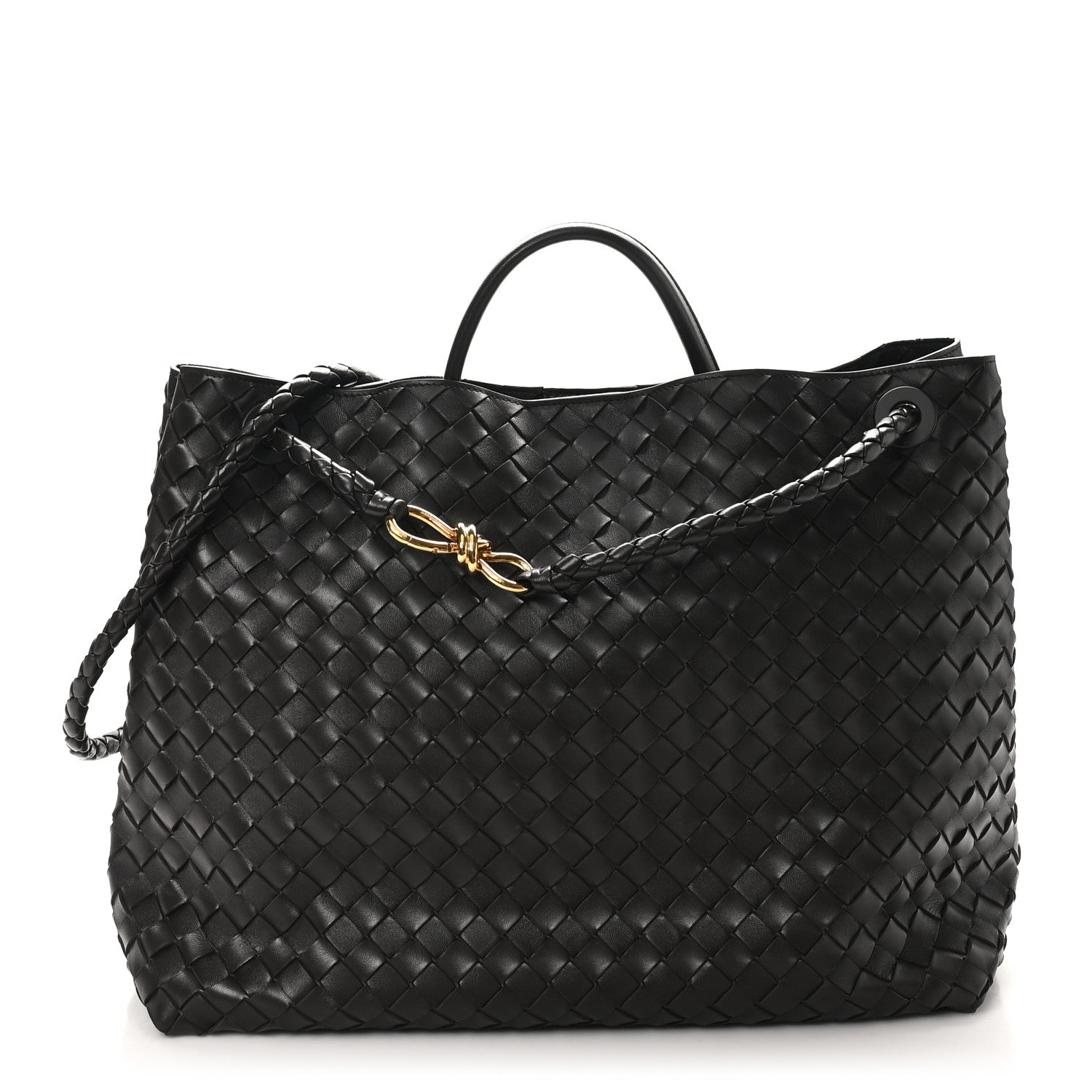 Bottega Veneta Nappa Intrecciato Large Andiamo Shoulder Bag Fondant 1 of 9