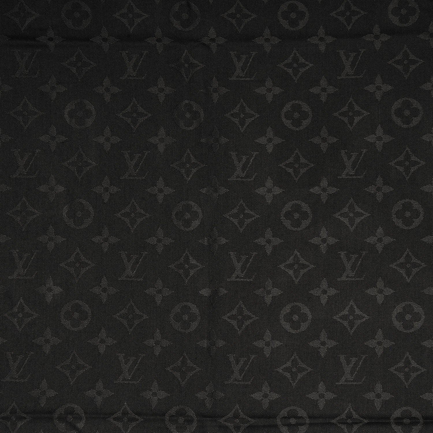Louis Vuitton Wool Silk Monogram Shawl Anthracite 4 of 5