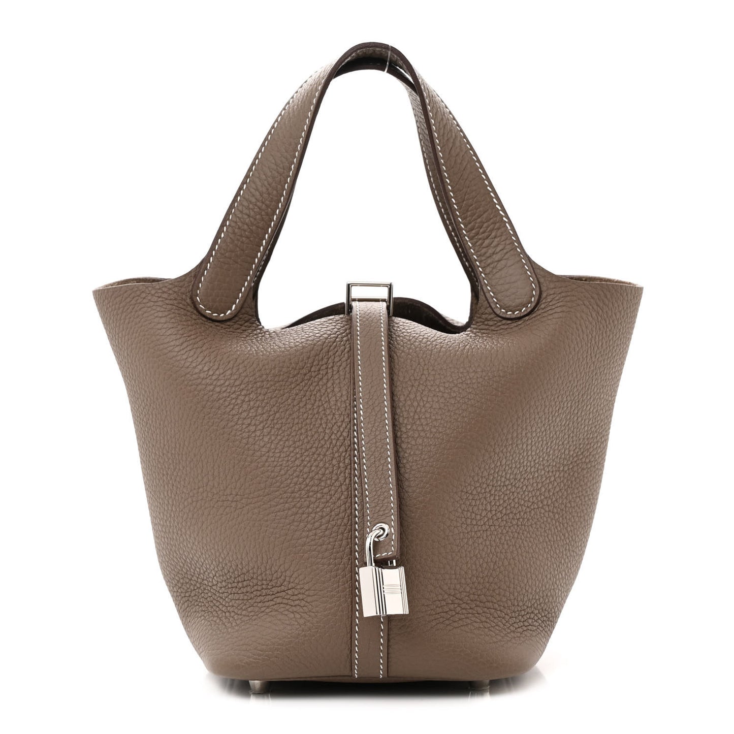 Taurillon Clemence Picotin Lock 18 PM Etoupe