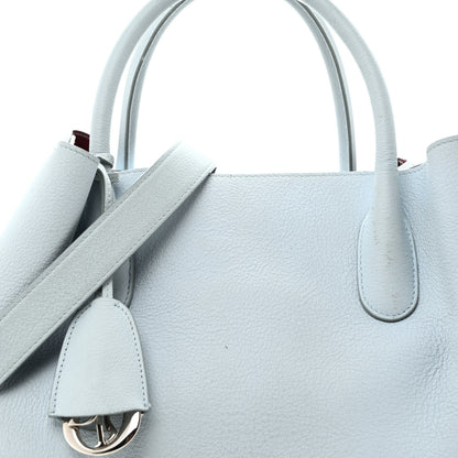Christian Dior Supple Grained Calfskin Large Open Bar Tote Light Blue 6 of 12