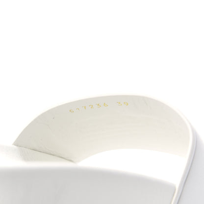 Balenciaga Nappa Political Campaign Logo Womens Pool Slide Sandals 39 White 8 of 8