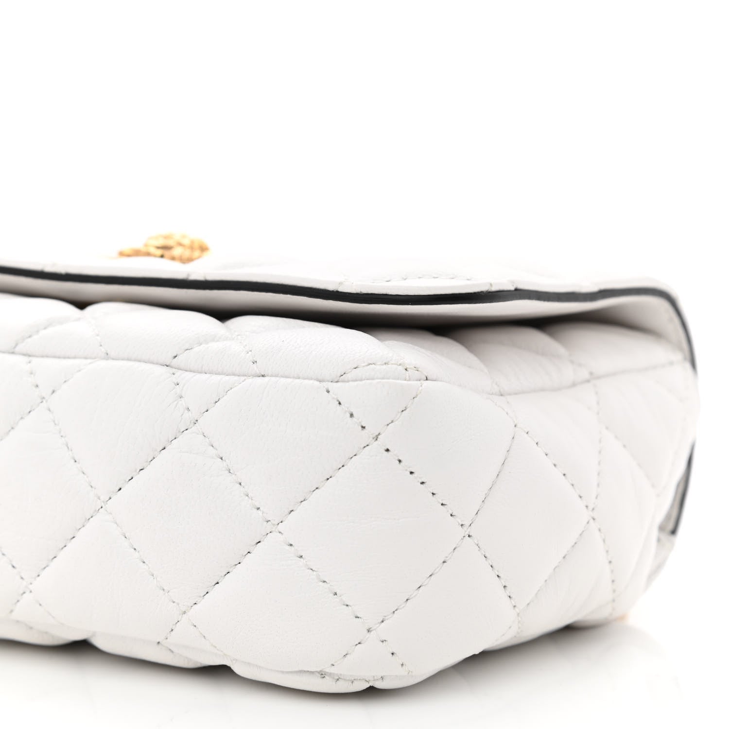 Versace Nappa Quilted Small Medusa Chain Crossbody White 10 of 10