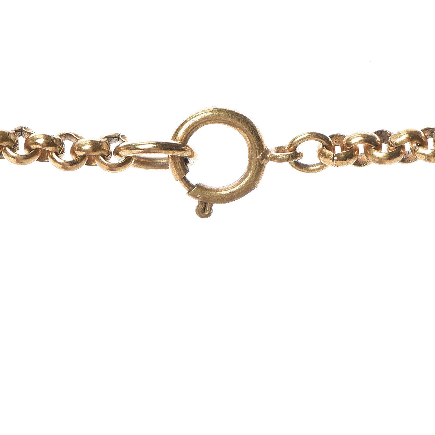 Chanel CC Heart Chain Pendant Necklace Gold 4 of 5