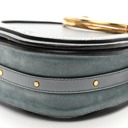 Chloe Calfskin Suede Small Nile Bracelet Bag Cloudy Blue 9 of 10