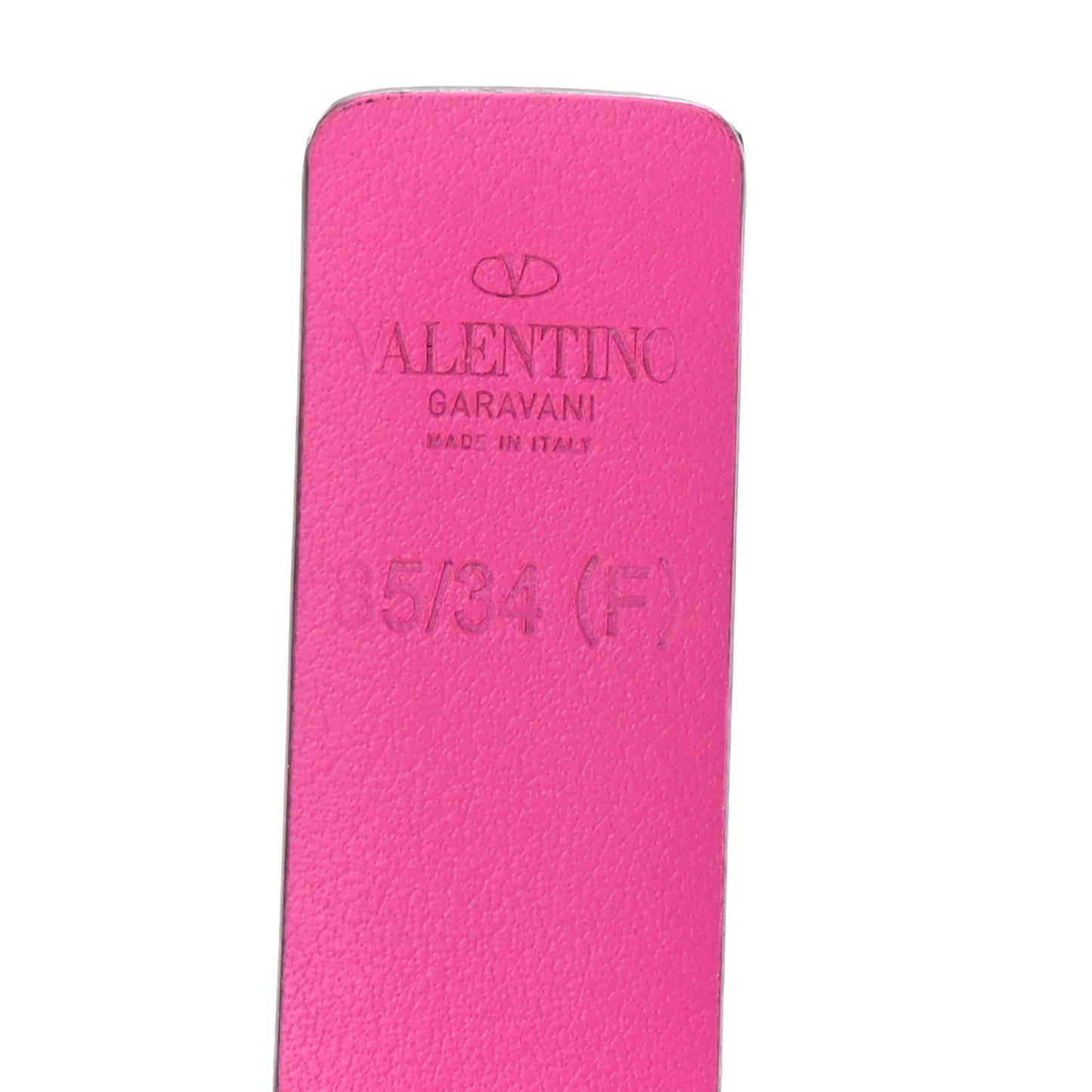 Calfskin VLogo 20mm Belt 85 34 Pink PP