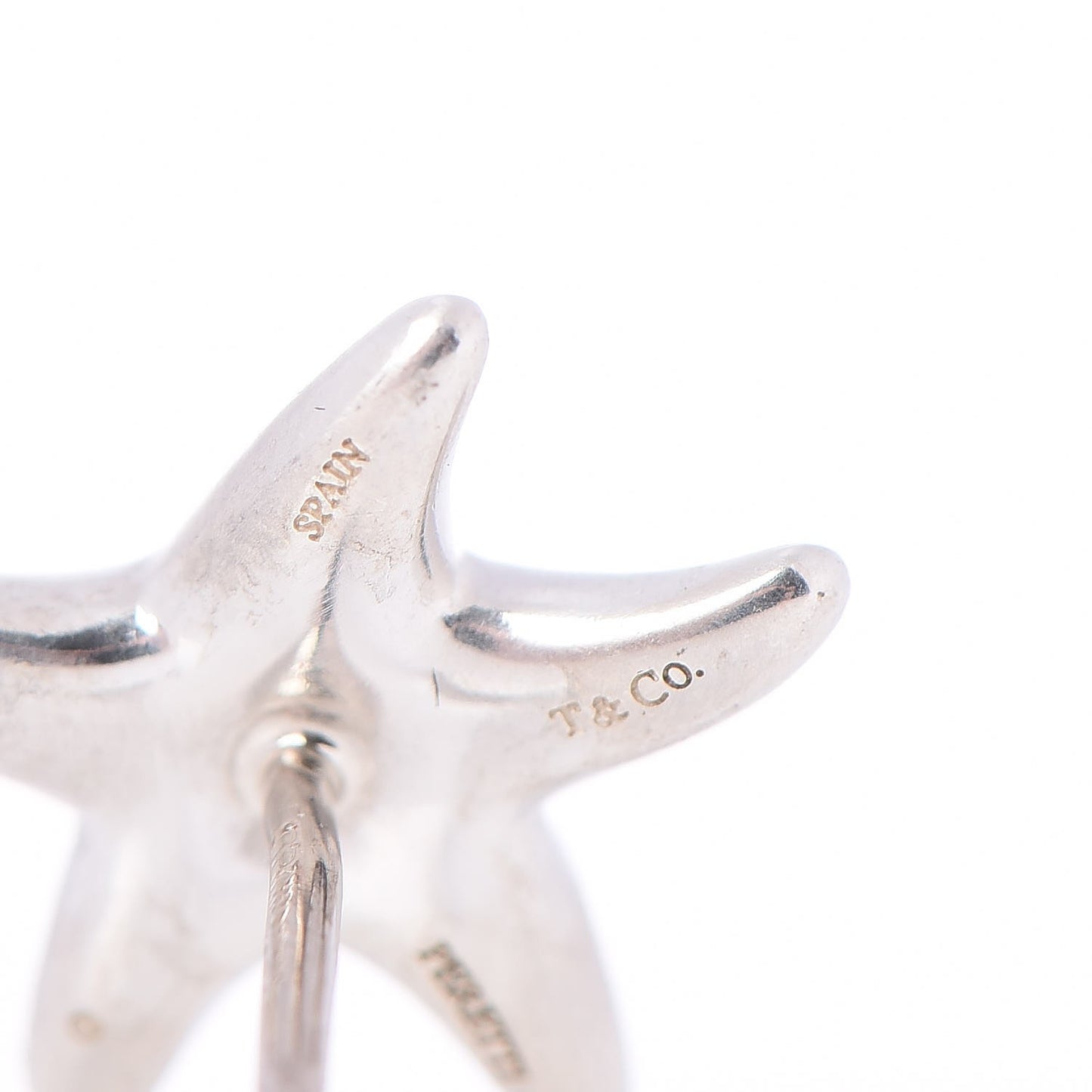 Sterling Silver Diamond 12mm Elsa Peretti Starfish Earrings