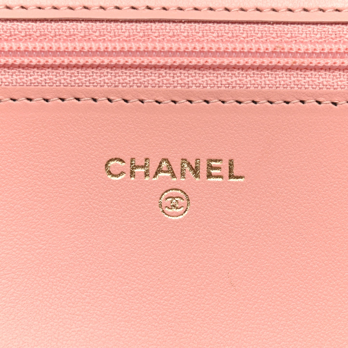Caviar Quilted Boy Wallet On Chain WOC Light Pink