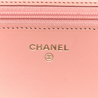 Chanel Caviar Quilted Boy Wallet On Chain WOC Light Pink 6 of 11