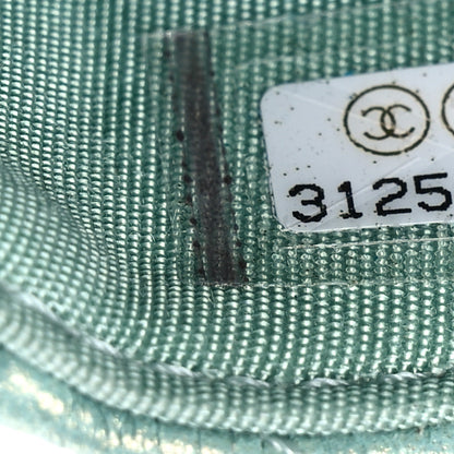 Chanel Iridescent Caviar Quilted Pearl On Top Coin Purse With Chain Light Green 8 of 11