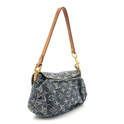 Louis Vuitton Monogram Denim Mini Pleaty Blue 3 of 12