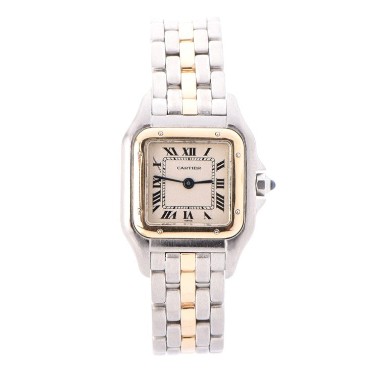 Stainless Steel 18K Yellow Gold 22mm Panthere Quartz Watch