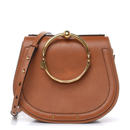 Chloe Calfskin Suede Medium Nile Bracelet Bag Caramel 1 of 13