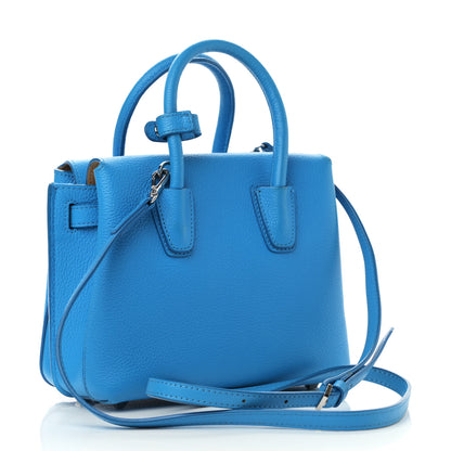 MCM Grained Calfskin Mini Milla Tote Tile Blue 2 of 11