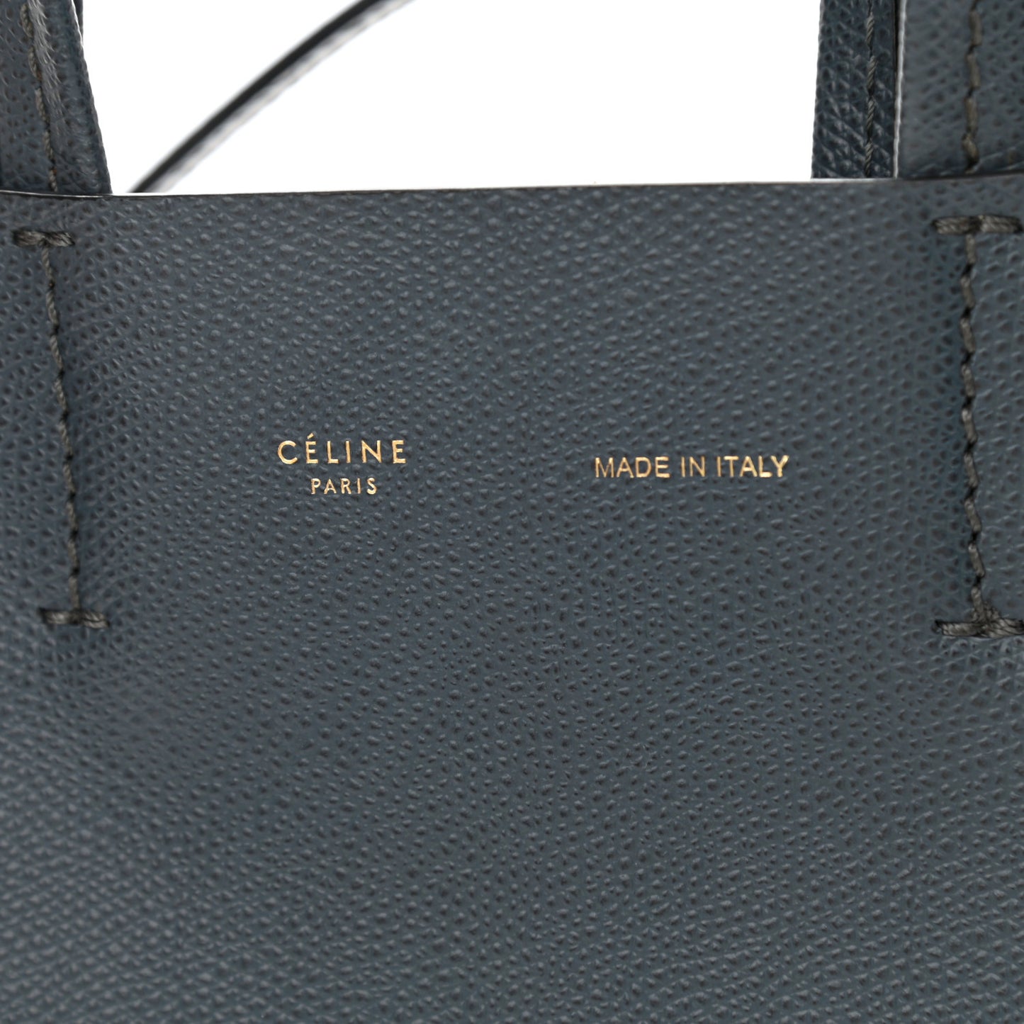 Grained Calfskin Small Vertical Cabas Storm