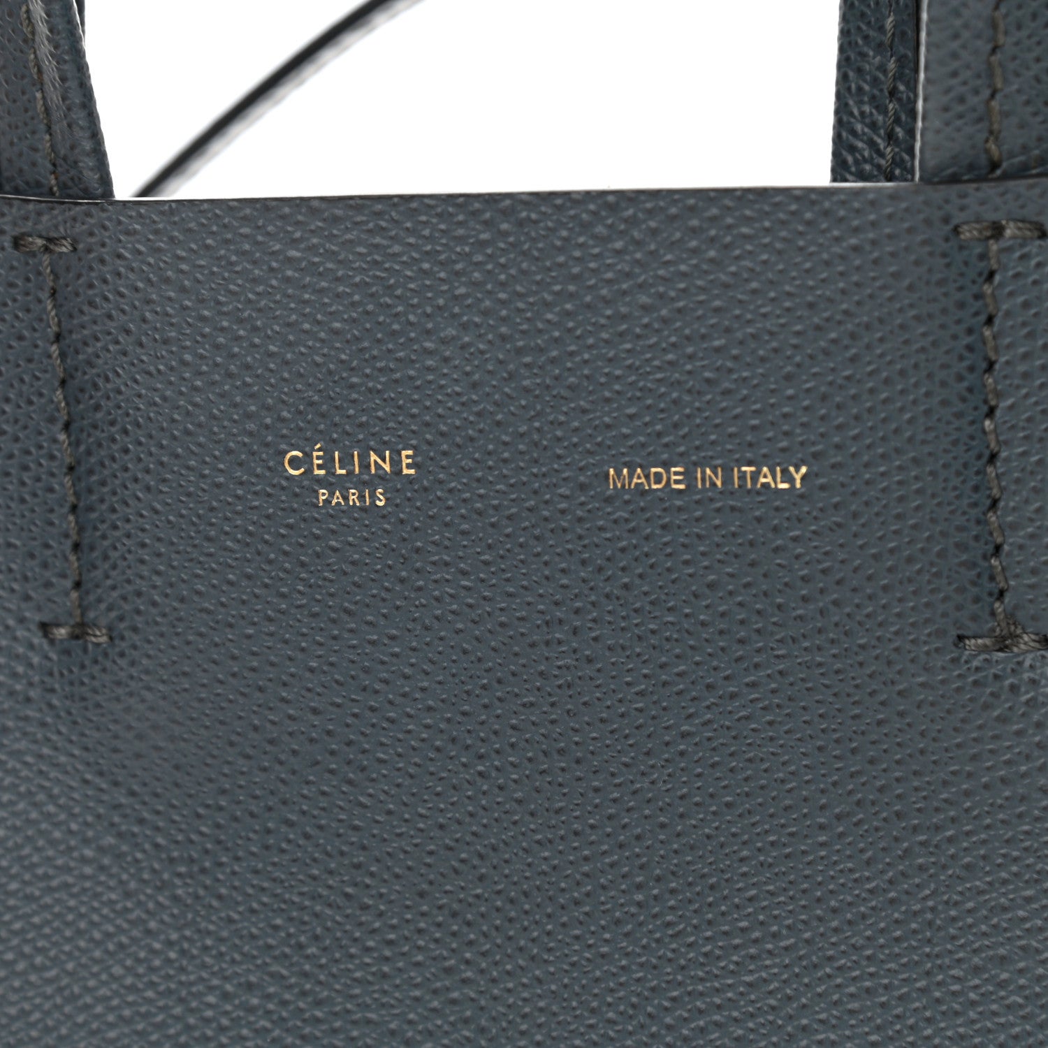 Celine Grained Calfskin Small Vertical Cabas Storm 9 of 11