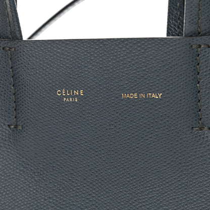 Celine Grained Calfskin Small Vertical Cabas Storm 9 of 11