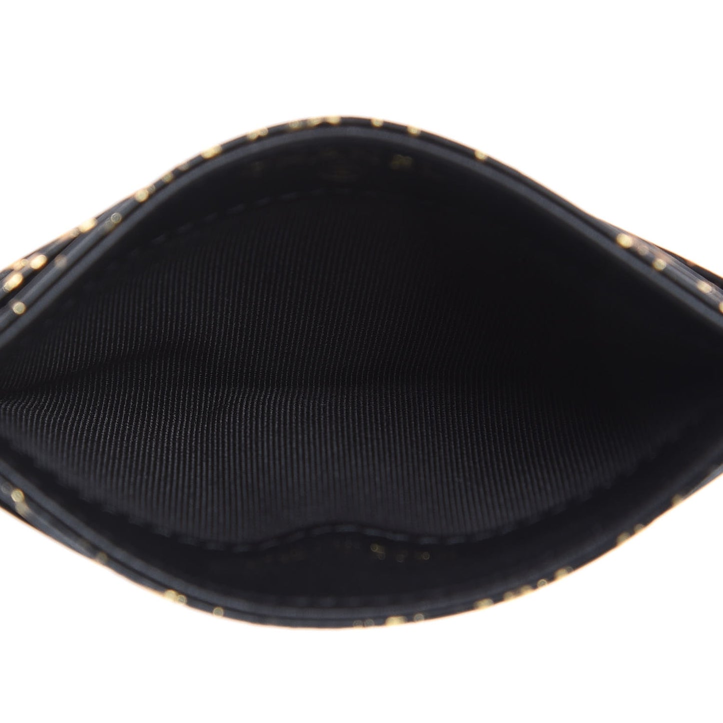Calfskin Crocodile Embossed Graffiti 2.55 Cocodile Reissue Card Holder Black Gold