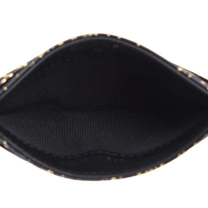 Chanel Calfskin Crocodile Embossed Graffiti 2.55 Cocodile Reissue Card Holder Black Gold 5 of 9