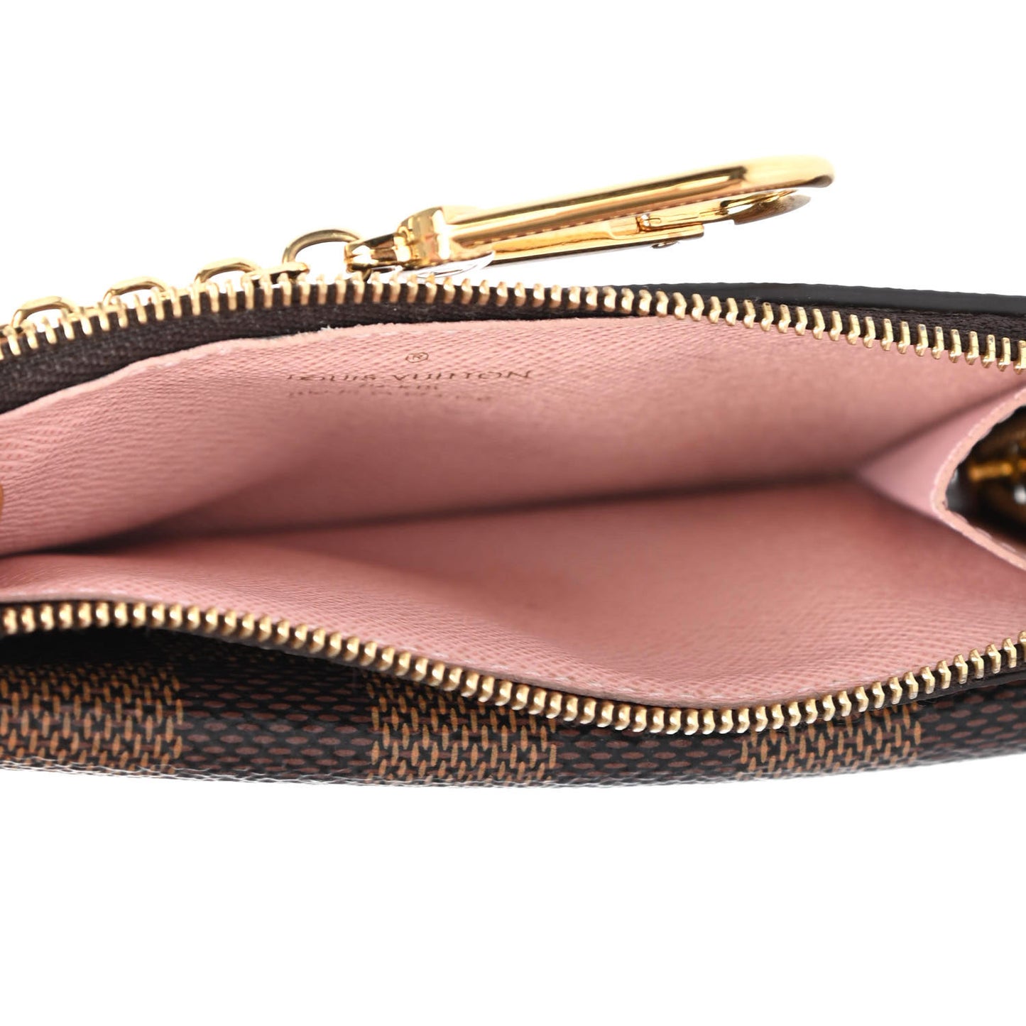 Damier Ebene Recto Verso Card Holder Rose Ballerine