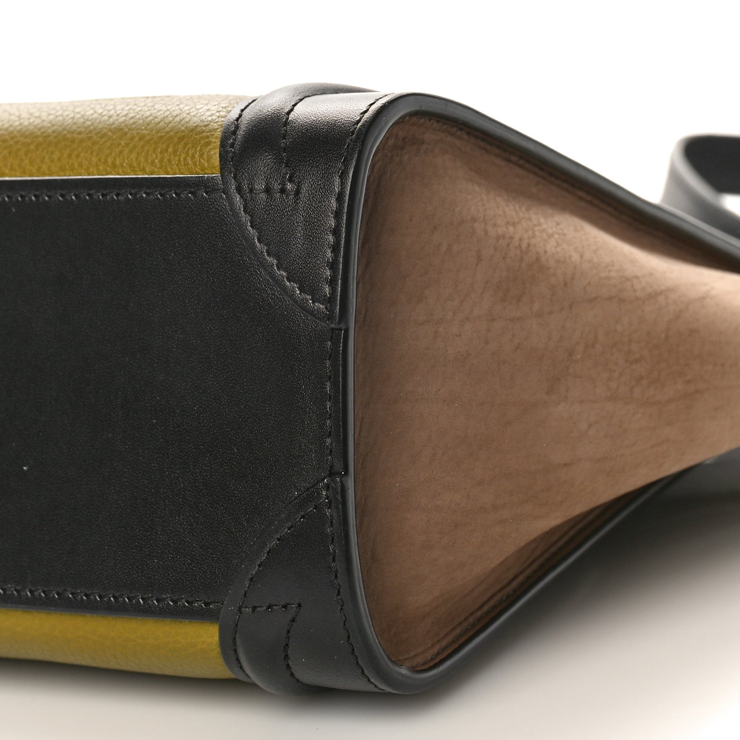 Baby Grained Calfskin Nubuck Nano Tri-Color Luggage Olive