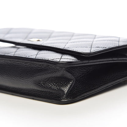 Chanel Caviar Quilted Wallet On Chain WOC Black 10 of 12