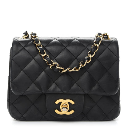 Chanel Lambskin Quilted Mini Square Flap Black 1 of 9