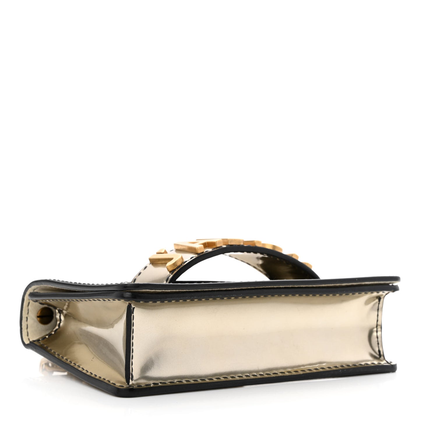 Metallic Calfskin J'Adior Mini Chain Flap Bag Gold