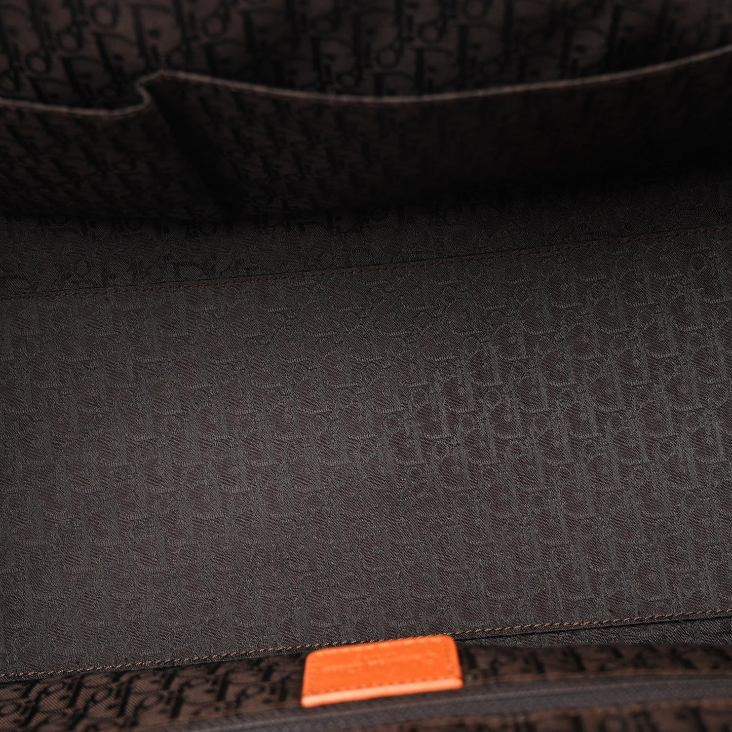 Grained Calfskin Frame Satchel Orange