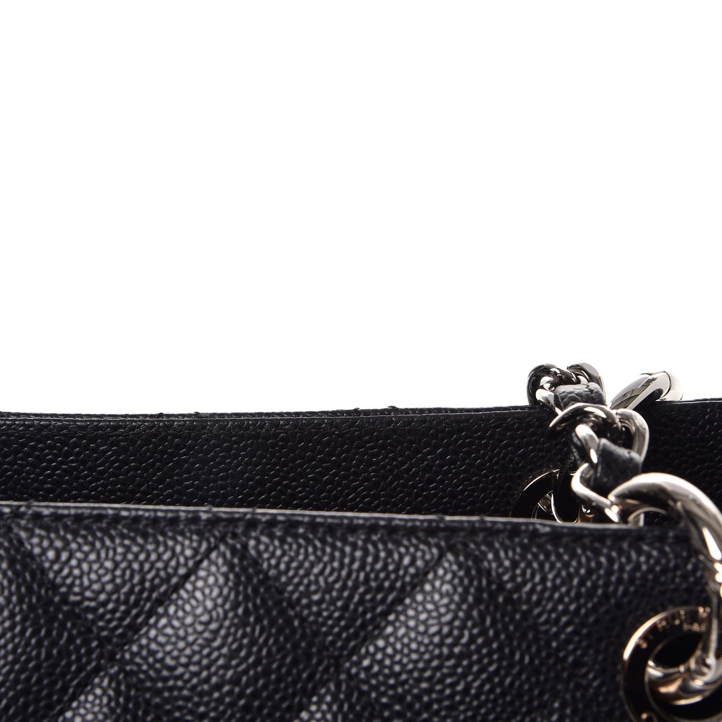 Caviar Quilted Grand Shopping Tote GST Black