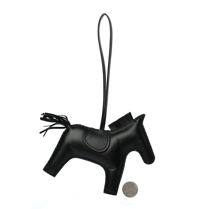 Hermes Milo Lambskin Grigri Rodeo Horse Bag Charm GM So Black 2 of 4
