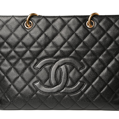 Chanel Caviar Quilted Grand Timeless Tote GTT Black 10 of 18