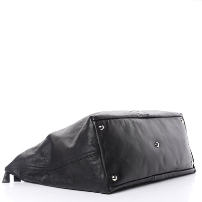 Saint Laurent Calfskin Sac Hamptons Weekender Bag Black 4 of 12