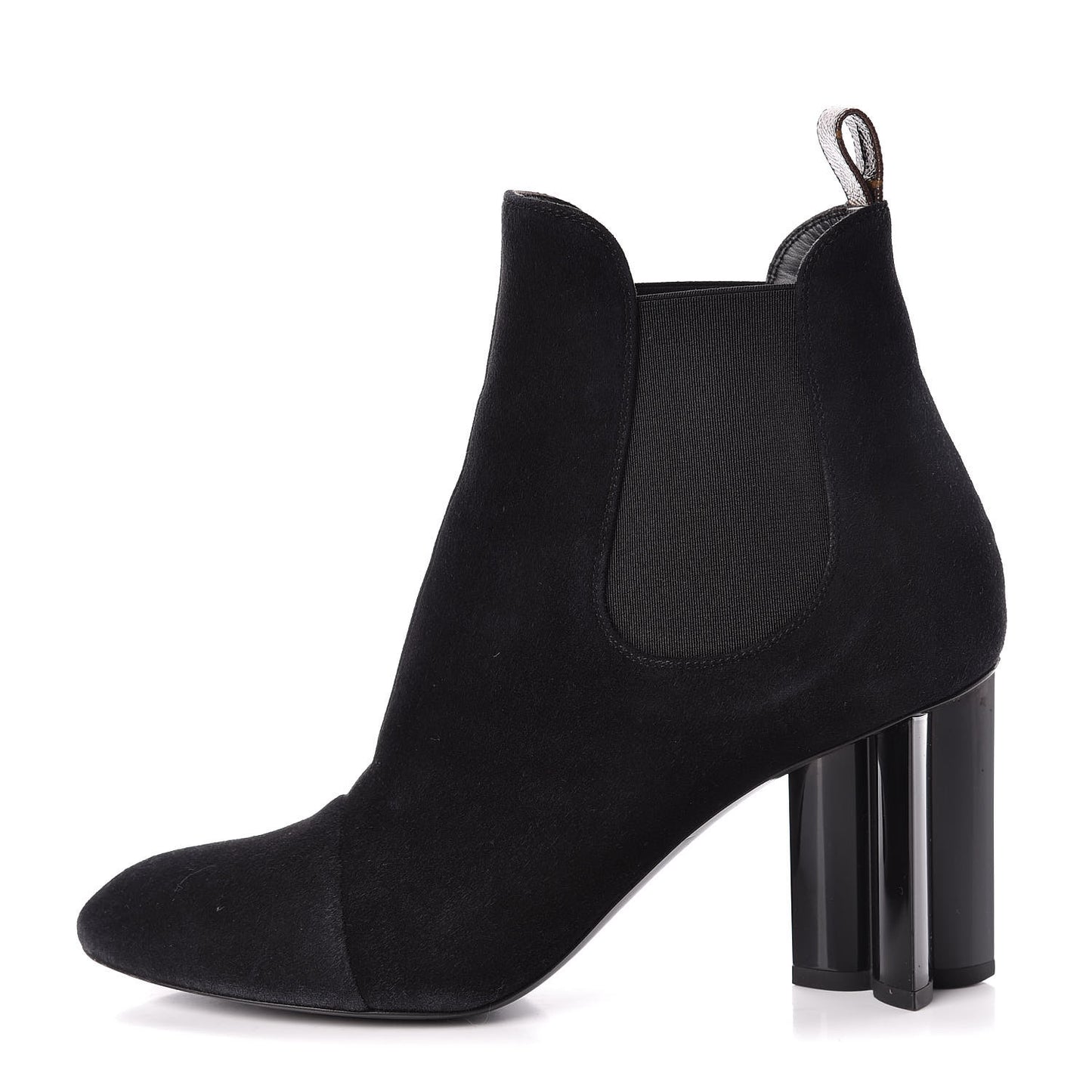Suede Monogram Uniformes Cap Toe Chelsea 80mm Ankle Boots 39 Black