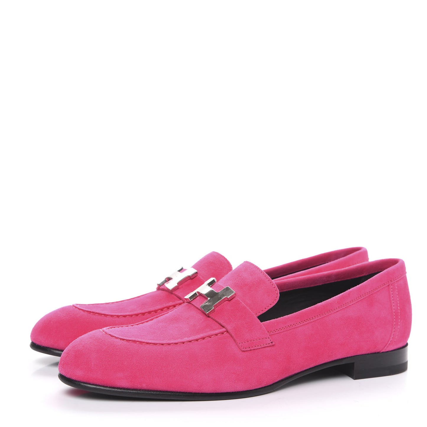 Suede Goatskin Paris Loafers 38 Rose Fuchsia