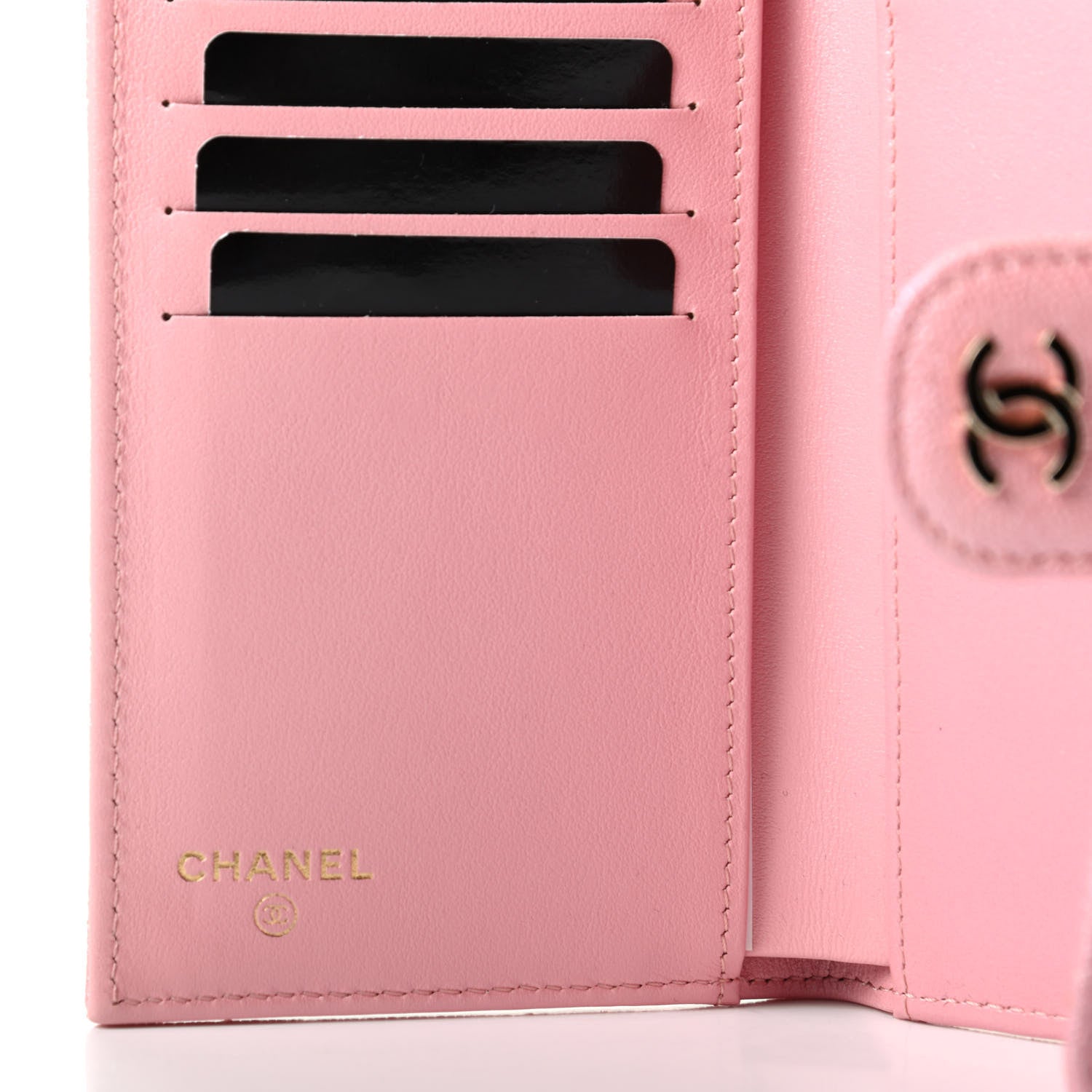 Chanel Iridescent Caviar Quilted Medium Flap Wallet Rose Pink 6 of 8