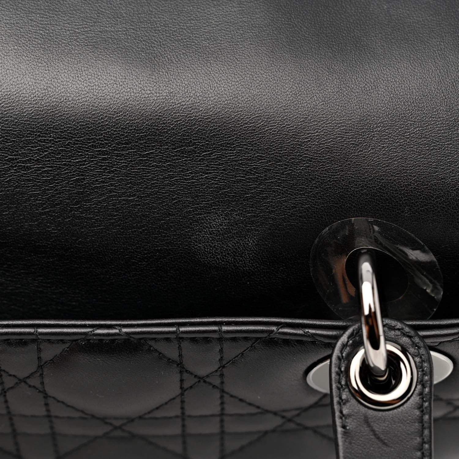 Christian Dior Lambskin Cannage Medium Lady Dior Black 11 of 12