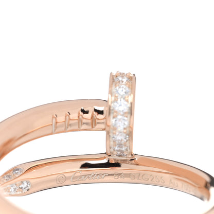 Cartier 18K Pink Gold Diamond Juste Un Clou Ring 54 6.75 4 of 5