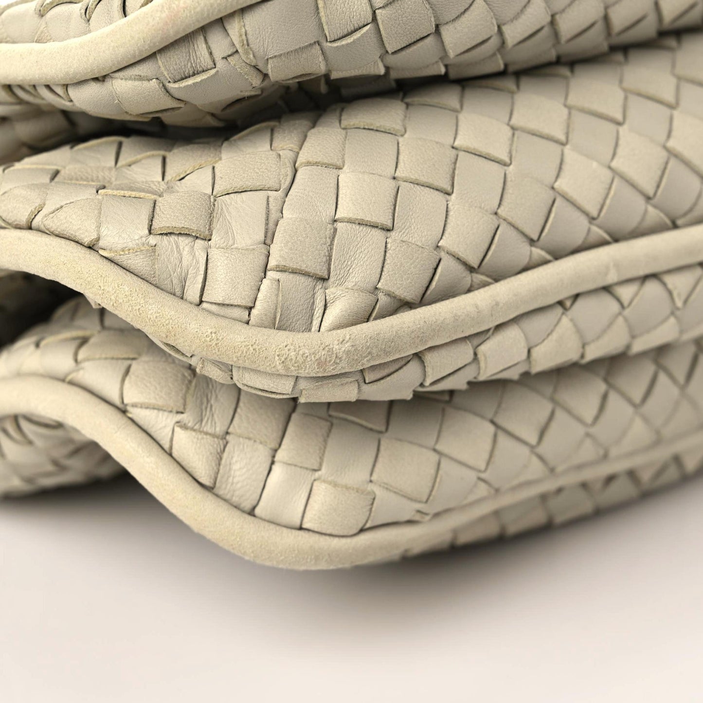 Nappa Intrecciato Duette Shoulder Bag Marmo