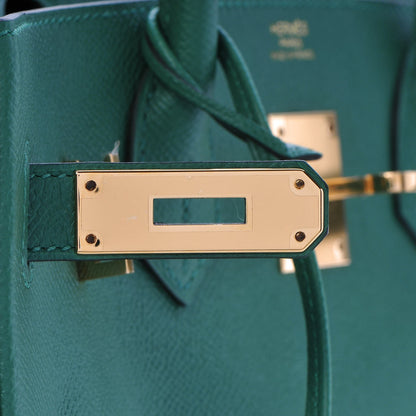 Hermes Epsom Birkin 30 Vert Vertigo 16 of 35