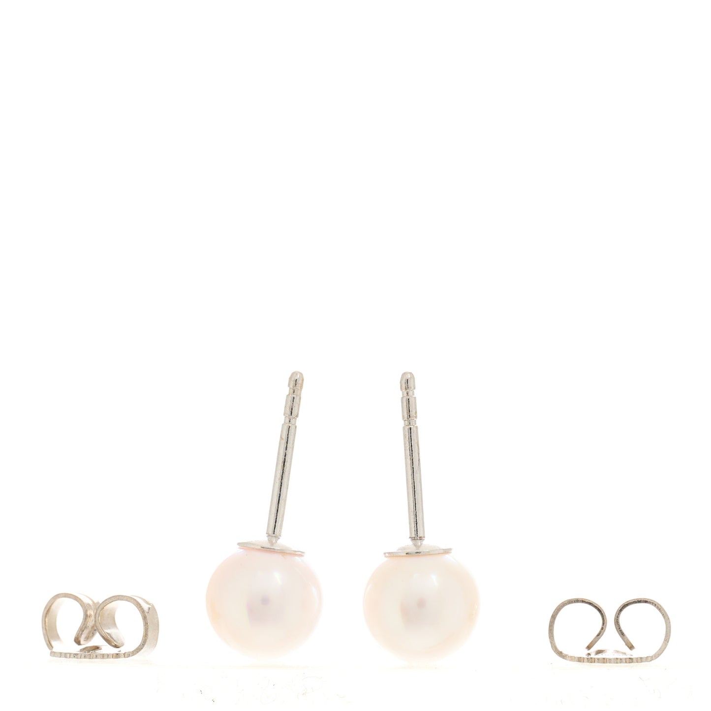 18K White Gold Akoya Pearl 6-6.5mm Signature Earrings
