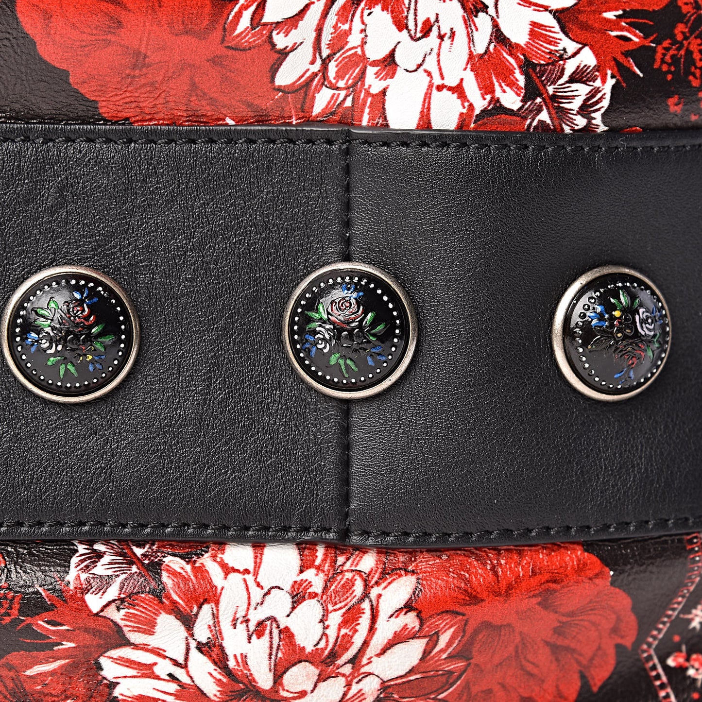 Calfskin Poppies Drawstring Bag Multicolor